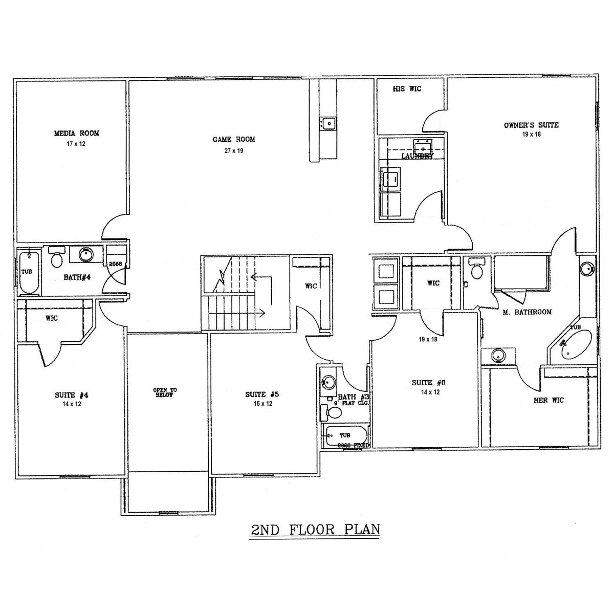 Destiny Model Floor Plan - Second Story